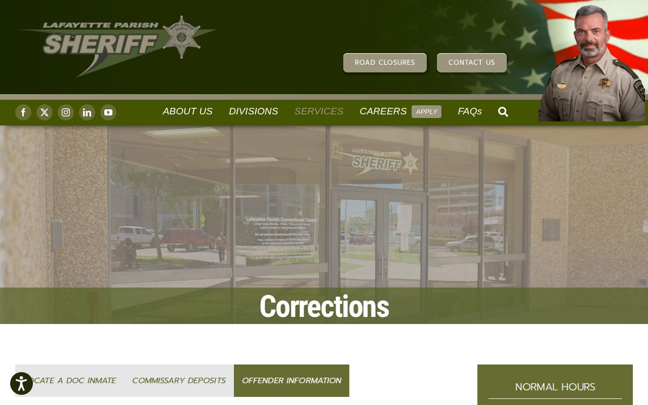 Lafayette Parish current inmate and recent booking search instructions